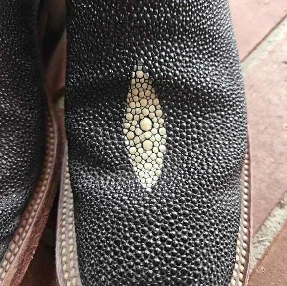 Andeson Bean authentic stingray square toe boots size 9B main image 4